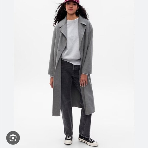 GAP Relaxed Wool Wrap Coat XS - Picture 8 of 8